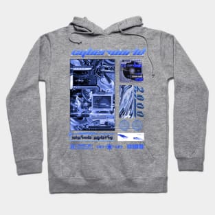 Cybercore World Y2K Design Hoodie